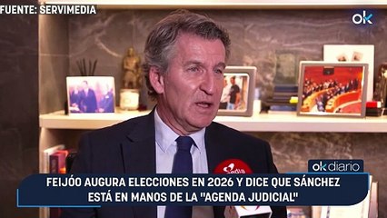 Feijóo augura elecciones en 2026 y dice que Sánchez está en manos de la "agenda judicial"