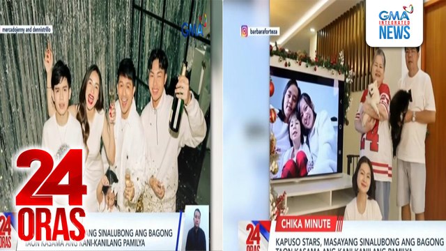 Kapuso stars, masayang sinalubong ang bagong taon kasama ang kani-kanilang pamilya | 24 Oras
