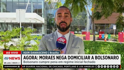 Moraes nega pedido de prisão domiciliar de Bolsonaro