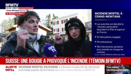 Incendie mortel à Crans-Montana: "On n'a pas eu le temps de voir le brasier arriver", racontent ces deux témoins