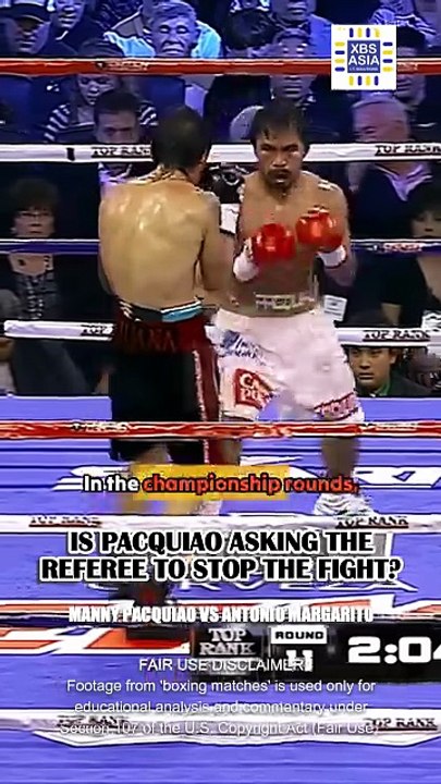 Manny Pacquiao KEEPS LOOKING at the Referee!