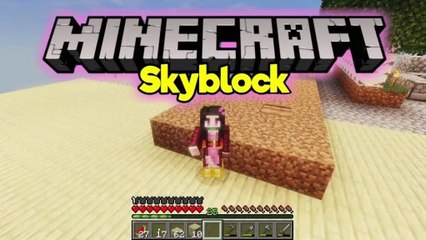 NEZUKO Explains How To Create Dirt in MINECRAFT SKYBLOCK Ep 13