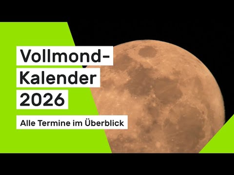 Vollmond-Kalender 2026: Alle Termine im Überblick