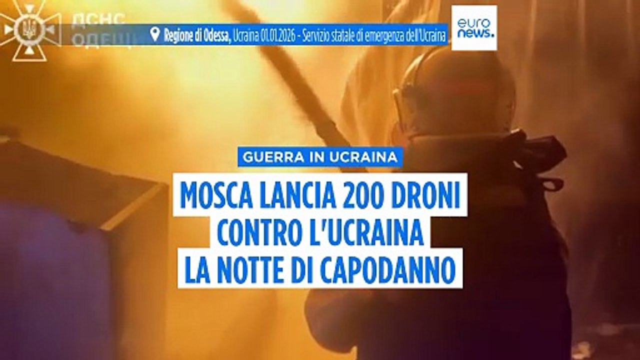 La Russia lancia 200 droni contro l'Ucraina nella notte di Capodanno