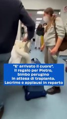 "E' arrivato il cuore". Il regalo per Pietro, bimbo perugino in attesa di trapianto. Lacrime e applausi in reparto