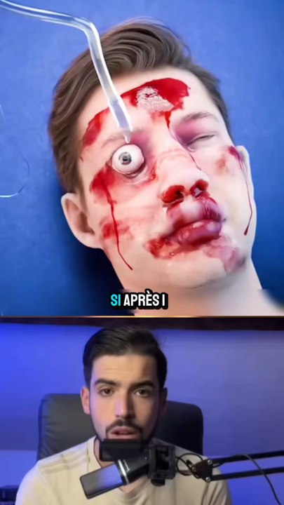 Visage en mauvaise état
