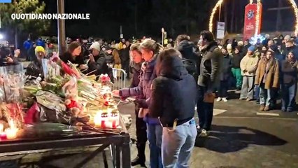 L'omaggio alle vittime di Crans-Montana