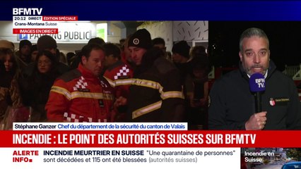 Incendie mortel à Crans-Montana: "Il s'agit d'un embrasement généralisé", explique  Stéphane Ganzer, chef du département de la sécurité du canton de Valais