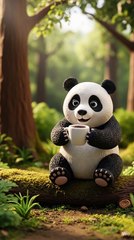 Cute Teddy Bear Enjoying Coffee in the Jungle ☕🐻🌿 Cartoon Teddy Bear Drinking Coffee in the Jungle Relaxing Coffee Time with Teddy Bear in the Jungle Adorable Teddy Bear’s Jungle Coffee Break Cartoon Teddy Bear | Coffee Time in the Wild Peaceful Jungle
