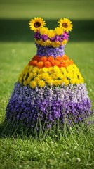 You won’t believe this tiny dress is made of real flowers! 😍"