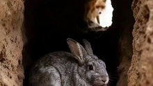 Rabbit protected bunny from fox