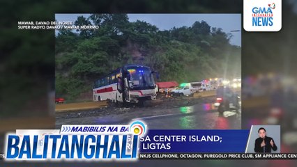 Bus, bumangga sa Center Island; 19 na pasahero, ligtas | Balitanghali
