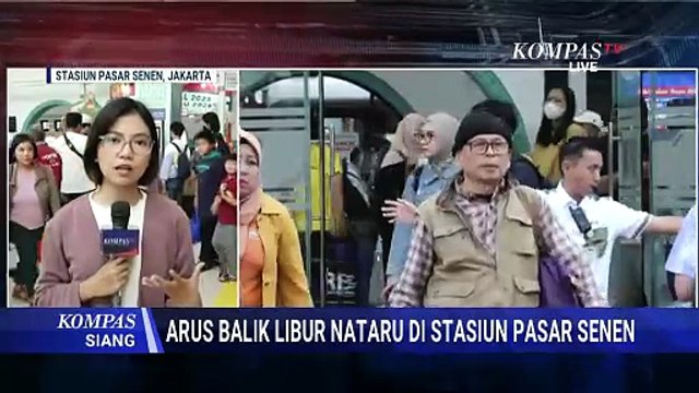 Pantauan Terkini Arus Balik Libur Nataru di Stasiun Pasar Senen, KAI Prediksi 4 Januari Jadi Puncak