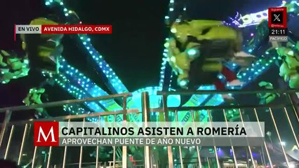 Capitalinos asisten a romería en Avenida Hidalgo de la CdMx