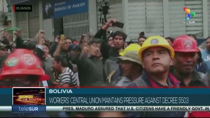 Bolivia: Workers' Central Union maintains pressure against Decree 5503