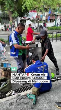 Pemasangan Air Minum Mancur (Fountain) Di Jl. Malioboro Yogyakarta