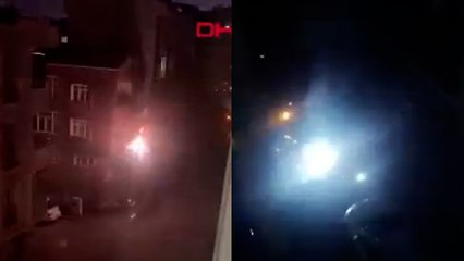 Arnavutköy'de elektrik kabloları patlayarak yandı; mahallede panik yaşandı