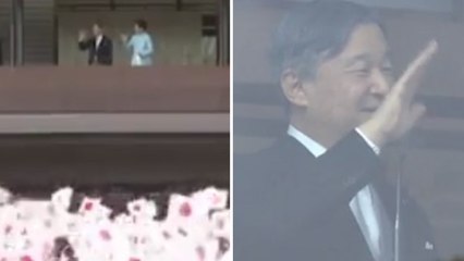 L'imperatore del Giappone Naruhito saluta la folla che festeggia il nuovo anno: il video