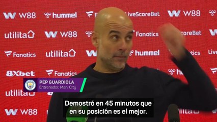 El gran halago de Pep a Rodri en rueda de prensa