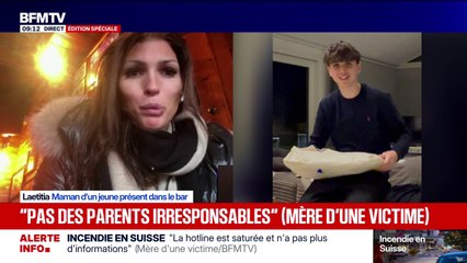"Ça fait plus de 30 heures que je cherche mon fils": le témoignage de la mère d'un jeune Français porté disparu après l'incendie de Crans-Montana