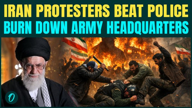 Iran Protesters BEAT Khamenei’s Police on Streets | Students BURN Army HQ in Western Iran On CAM