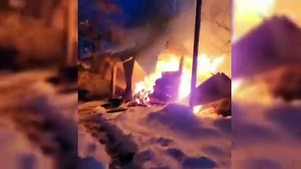 Sinop'ta ahır yangını faciası: 9 büyükbaş hayvan telef oldu