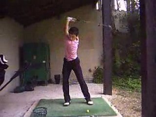 golf swing à orange