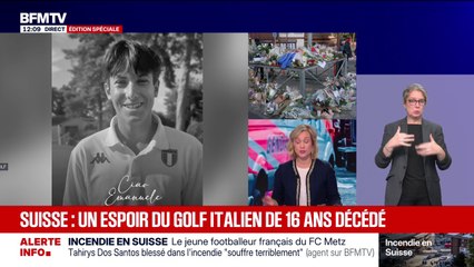 Incendie à Crans-Montana: un golfeur italien de 16 ans figure parmi les personnes décédées