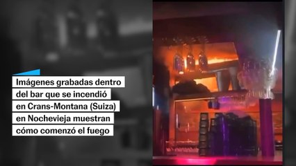 Imágenes dentro del bar que se incendió en Crans-Montana (Suiza)