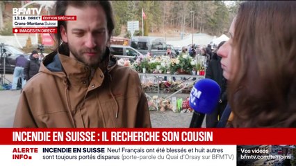 Incendie à Crans-Montana: "On garde espoir", confie cet homme à la recherche de son cousin