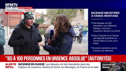 Incendie en Suisse: "C'est une tragédie", déplore ce jeune homme qui devait fêter le Nouvel An dans le bar de Crans-Montana