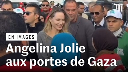 Gaza: la star hollywoodienne Angelina Jolie au point passage de Rafah, en Egypte
