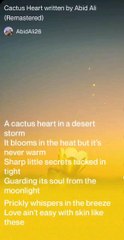 Cactus Heart English song Written by Abid Ali voice Ai generated