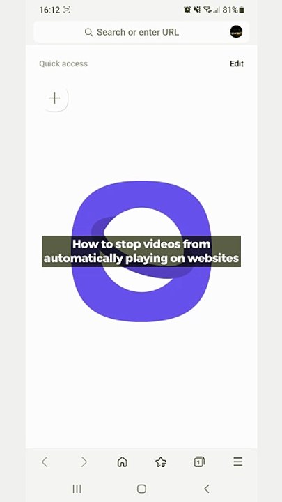 How to stop videos from automatically playing in Samsung Internet