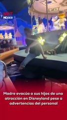 🎢⚠️ Una madre sacó a todos sus hijos de un barco de una atracción en Disneyland durante una falla técnica, ignorando los repetidos anuncios del personal que pedían a los visitantes permanecer sentados.