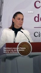 Sheinbaum evacúa el Palacio Nacional tras alerta sísmica durante conferencia de prensa