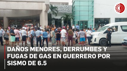 Daños menores, derrumbes y fugas de gas en Guerrero por sismo de 6.5