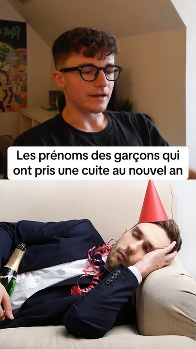 Les prénoms des garçons quiont pris une cuite au nouvel an#nouvelan #soirée #cuite