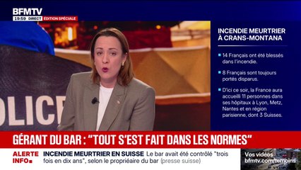 Incendie à Crans-Montana: "Tout s'est fait dans les normes", assure le propriétaire du bar à la presse suisse