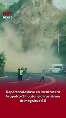 🚨⛰️ Tras el sismo de magnitud 6.5, se reportó un deslave en la carretera Acapulco–Zihuatanejo, específicamente rumbo a Pie de la Cuesta, lo que ha generado complicaciones en la circulación.