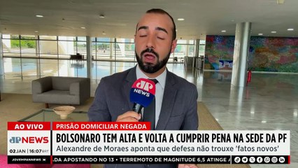 Maioria dos brasileiros acham que Bolsonaro foi preso por erros próprios, segundo Genial/Quaest