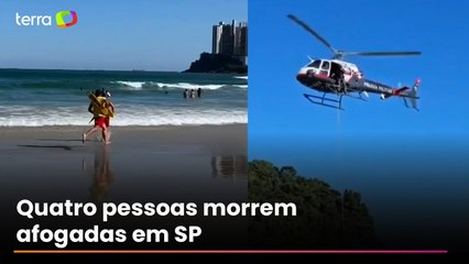 Quatro pessoas morrem afogadas em praias do litoral paulista no 1º dia do ano