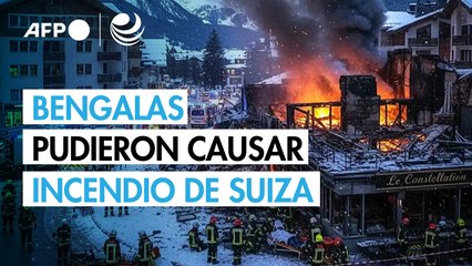 Autoridades apuntan a bengalas como causa del incendio de un bar en Suiza