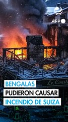 Autoridades apuntan a bengalas como causa del incendio de un bar en Suiza