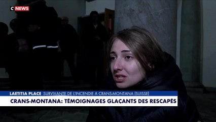 Incendie en Suisse - Le témoignage troublant de Laetitia, survivante du drame : "Mon ami n'arrivait pas à sortir... Il s'est juste assis au sol, il a tenu sa croix dans sa main. Et le feu l'a esquivé..."