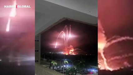 Venezuela'daki patlamaların yakın çekim görüntüsü!