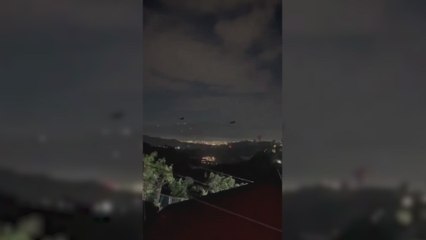 El momento en el que supuestos aviones estadounidenses comienzan a bombardear Caracas