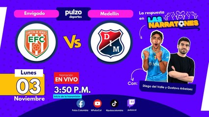 🔴 EN VIVO: Envigado vs. Medellín - semifinal Copa Colombia | Pulzo Deportes
