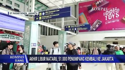 Arus Balik Libur Nataru di Stasiun Pasar Senen, 51 Ribu Penumpang Masuk Jakarta