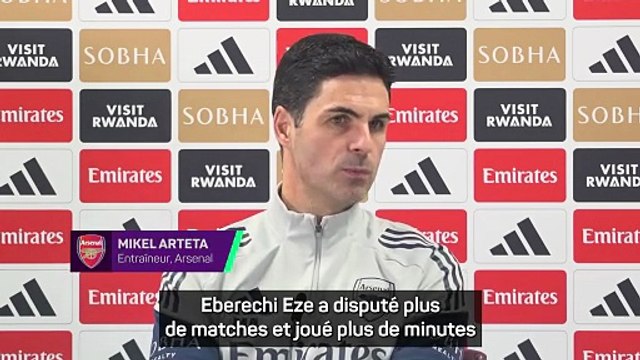 Arteta : Eze n'a jamais autant joué
